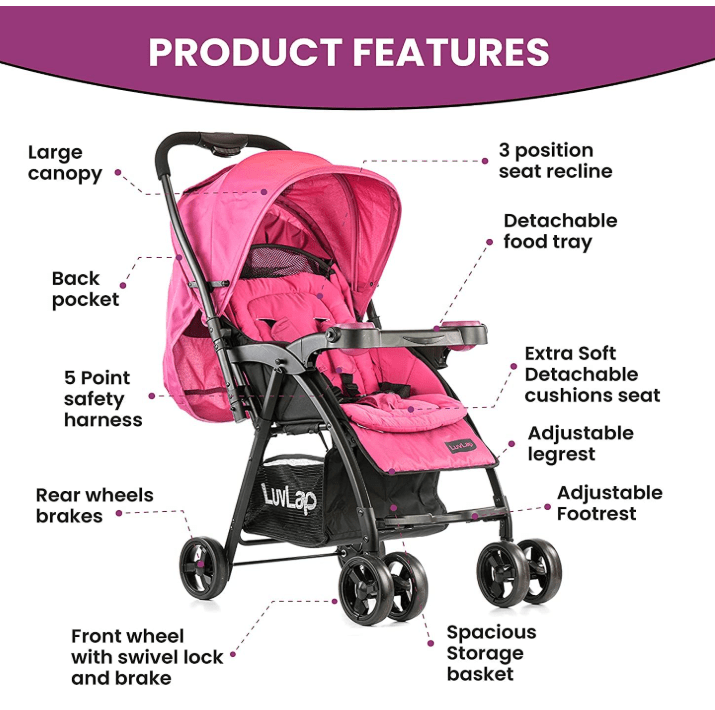 Baby Stroller Purple - Colorland Toys