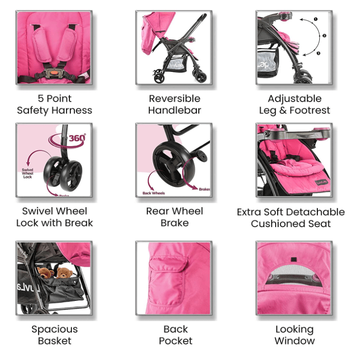 Baby Stroller Purple - Colorland Toys