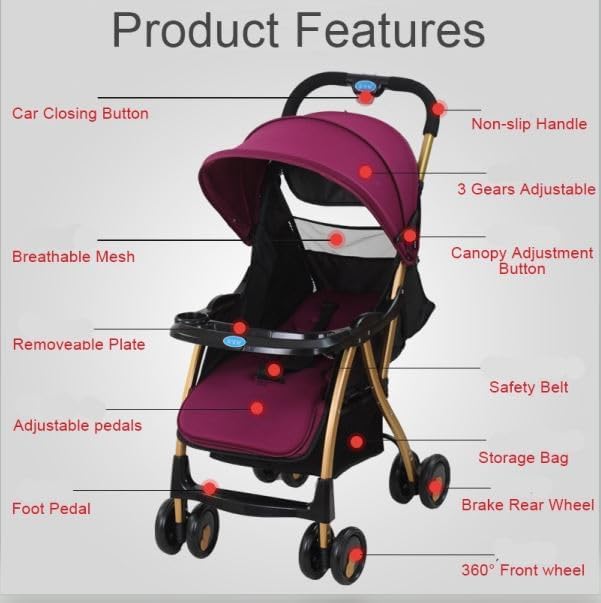 Baby Stroller Purple A1/S3806 - Colorland Toys