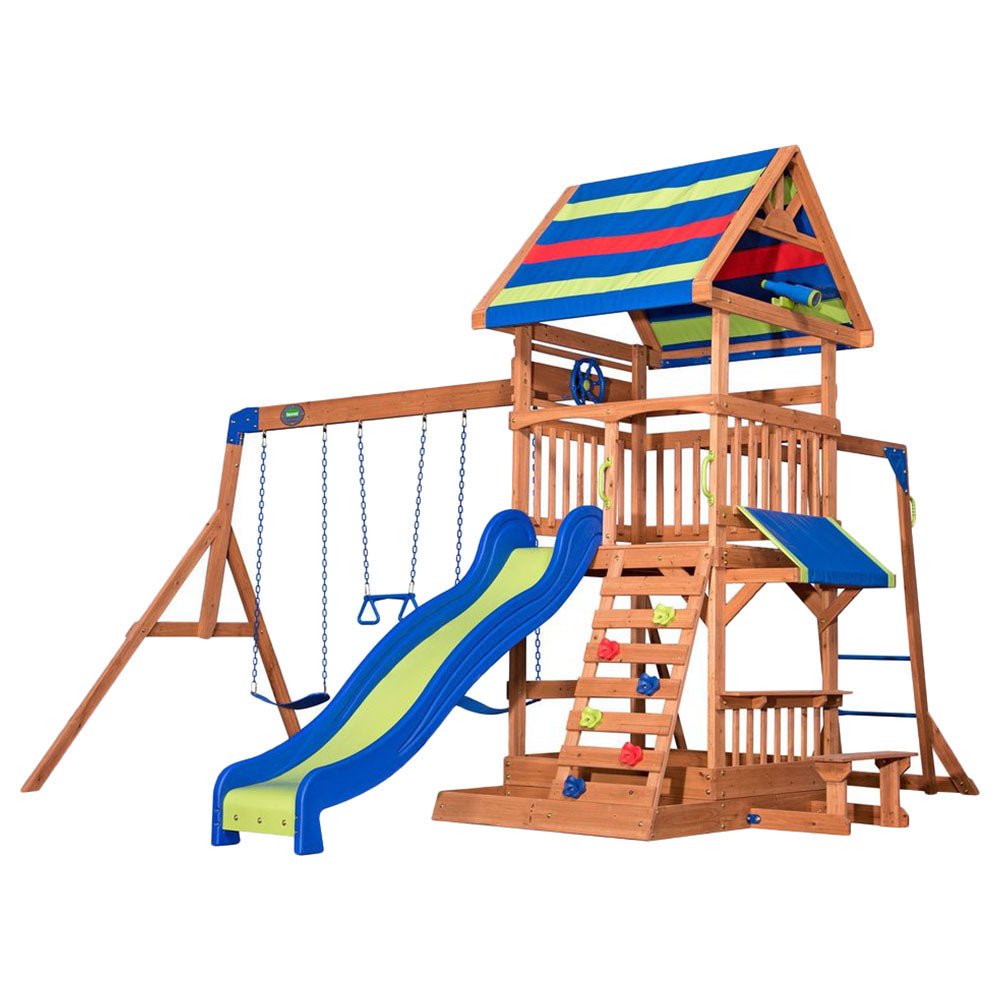 مجموعة أرجوحة خشبية أمامية للشاطئ من Backyard Discovery — image 1