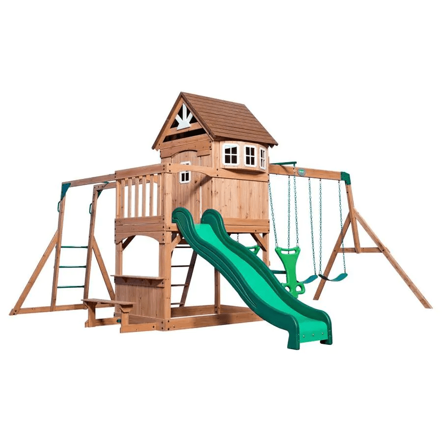 Backyard Discovery Montpelier Cedar Wooden Swing Set — image 1