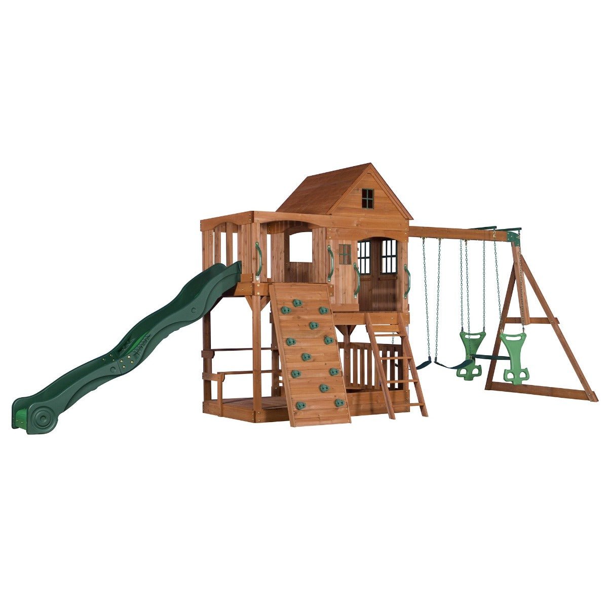 مجموعة ألعاب خشبية سكنية من Backyard Discovery Pacific View رقم 1808058 — image 1