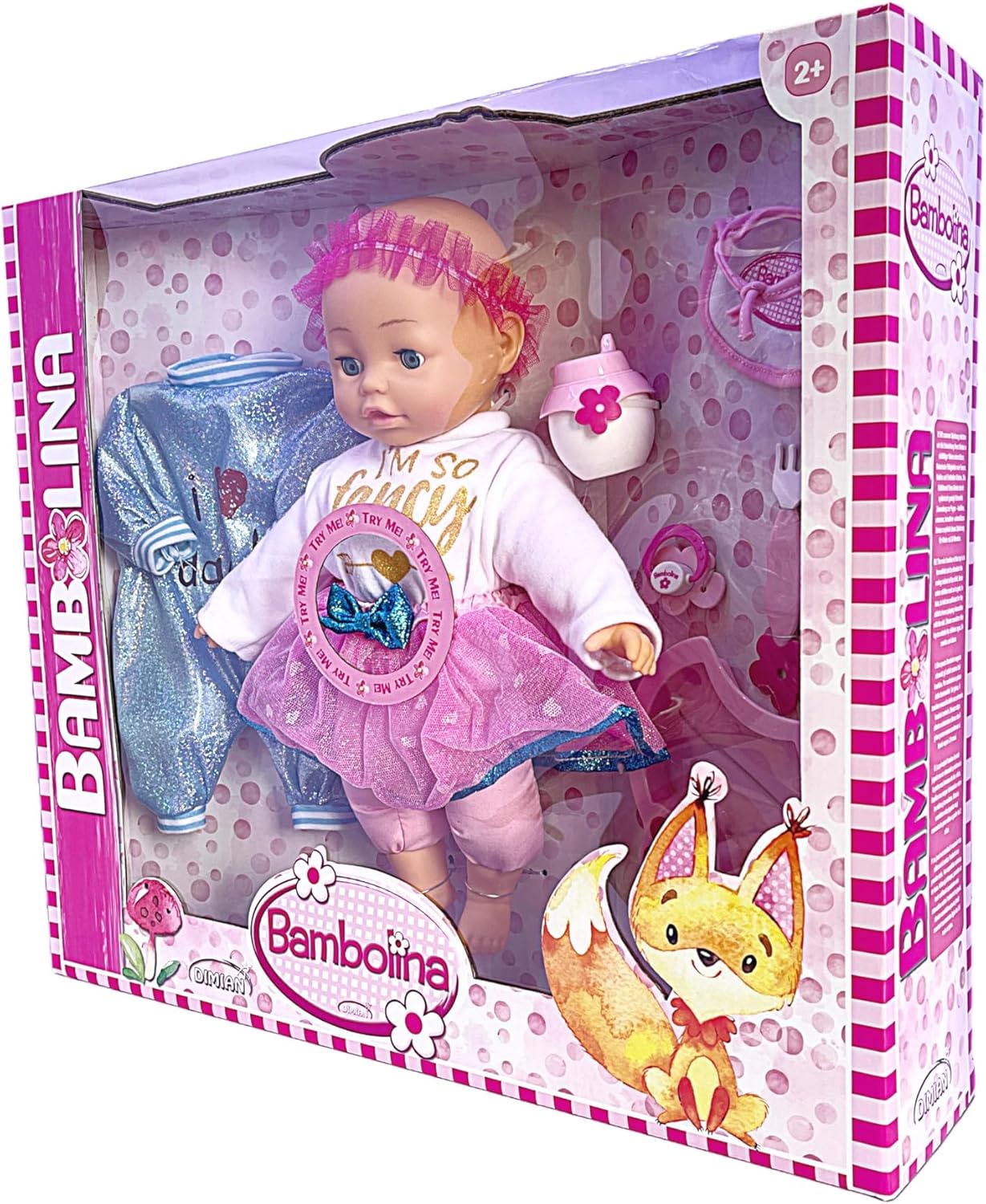 Bambolina Camelia Talking Doll Set w/ 50 Words BD1392 - Colorland Toys