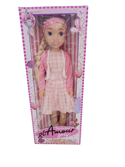 Bambolina Fashion Doll In Pink Dress 80cm - Colorland Toys