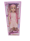 Bambolina Fashion Doll In Pink Dress 80cm
