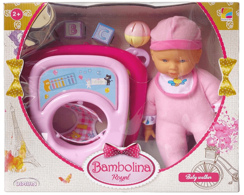 Bambolina Royal Baby Doll with Walker and Accessories 11-Inch BD1830/BAM128347 — image 4