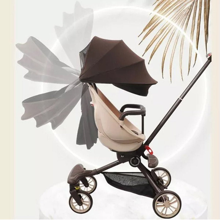 Baobaohao Trolley Foldable Stroller - Caramel Milk/Brown V18 — image 5