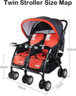 Baobaohao Twin Stroller Red 703A/S3938