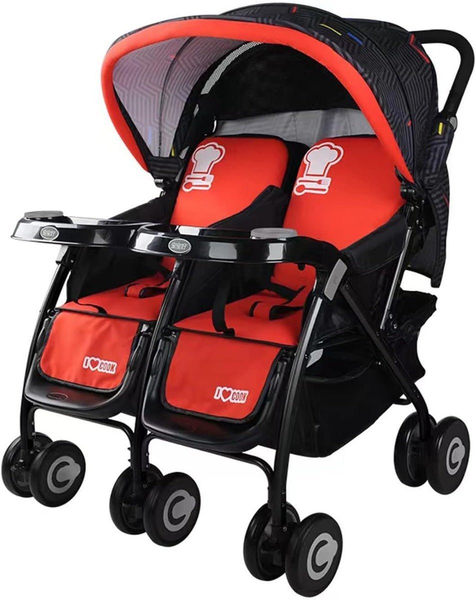 Baobaohao Twin Stroller Red 703A/S3938 - Colorland Toys