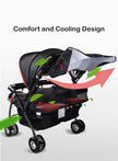 Baobaohao Twin Stroller Red 703A/S3938