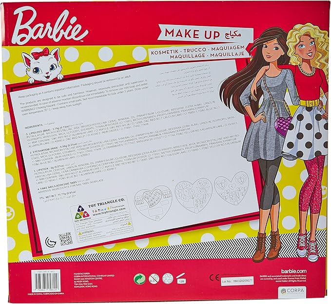 Barbie 4 Decks Heart Shape Cosmetic Case 5812 - Colorland Toys