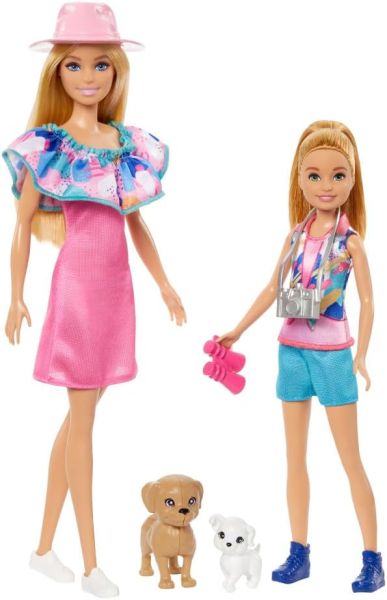 Barbie And Stacie Doll Set with 2 Pet Dogs HRM09 - Colorland Toys
