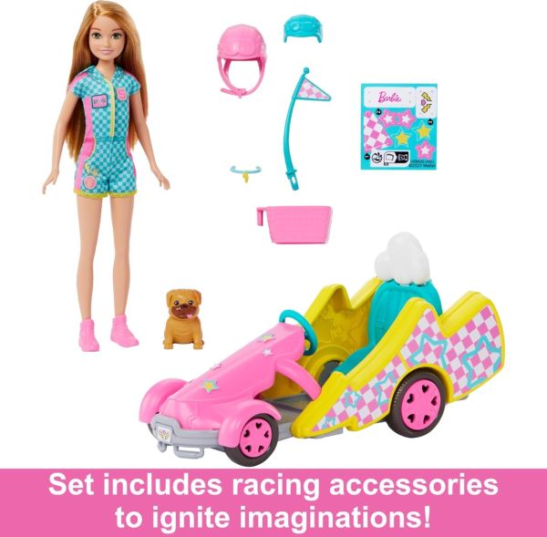 Barbie and Stacie to the Rescue Go - Kart Playset HRM08 - Colorland Toys