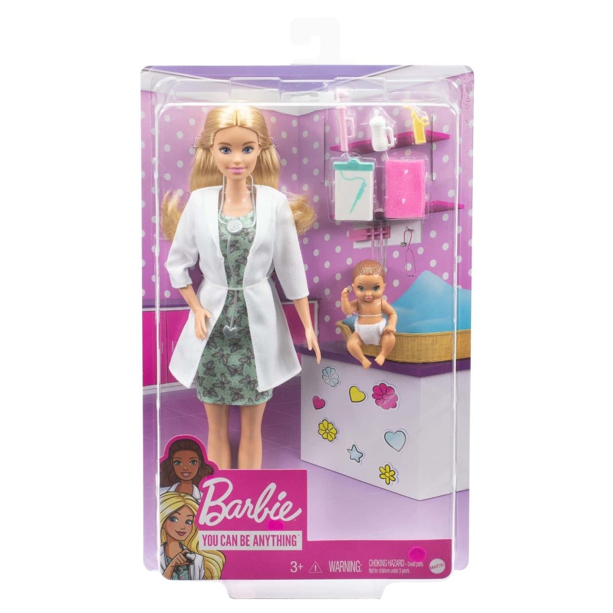 Barbie Baby Doctor Doll Hospital Playset Baby Nurse GVK03 - Colorland Toys