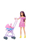 Barbie Babysitter Skipper Doll Stroller Playset JJB42