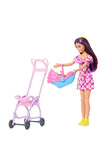 Barbie Babysitter Skipper Doll Stroller Playset JJB42