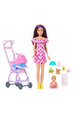 Barbie Babysitter Skipper Doll Stroller Playset JJB42