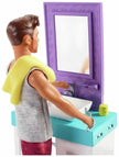Barbie Bathroom-Themed Playset with Shaving Ken FYK51