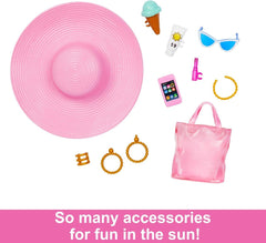 Barbie Beach Glam With Accessories HPL73 - Colorland Toys
