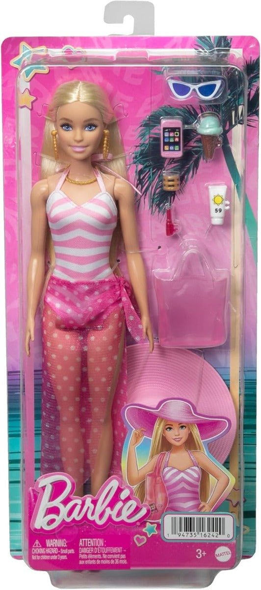 Barbie Beach Glam With Accessories HPL73 - Colorland Toys