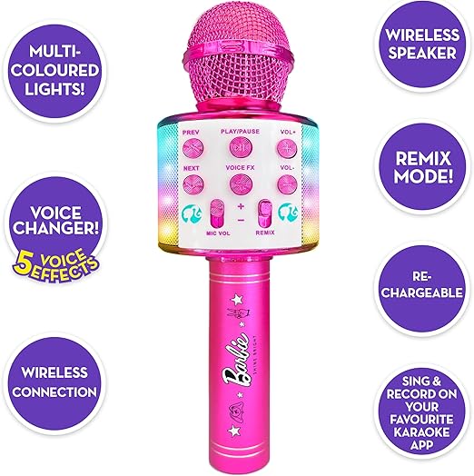Barbie Bright Voice Master Microphone Pack - 12 BRB202314 - Colorland Toys