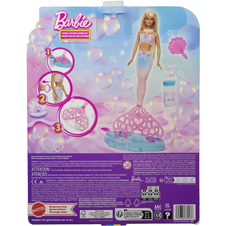 Barbie Bubble Sparkle Mermaid Doll with Bubble-Making Tail | JLW56 — image 8