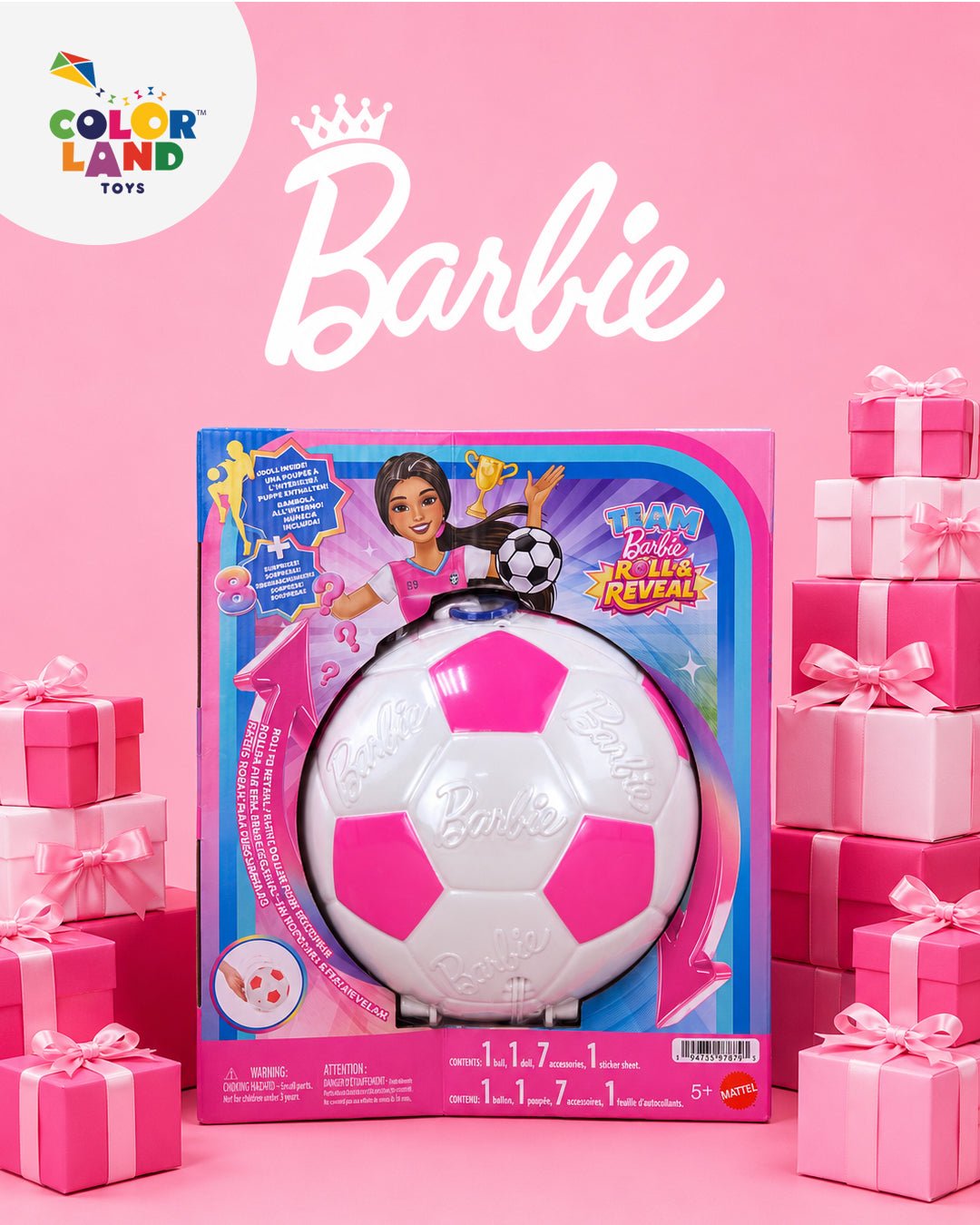 Barbie Career Burst Ball Soccer JMK20 - Colorland Toys