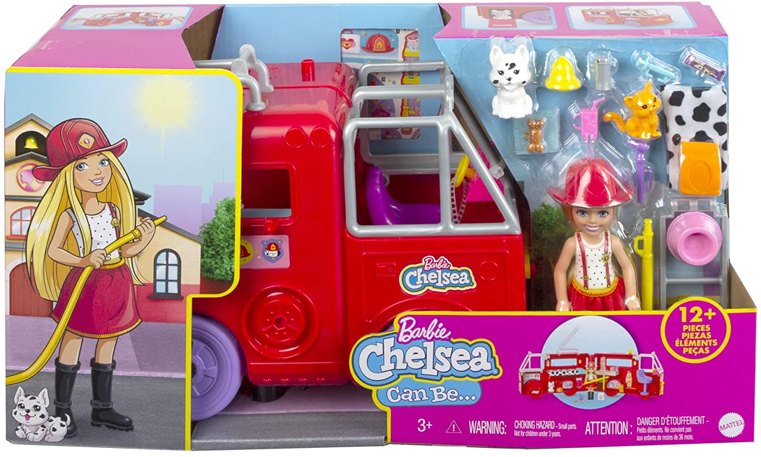 Barbie Chelsea Can Be Firetruck Playset HCK73 - Colorland Toys