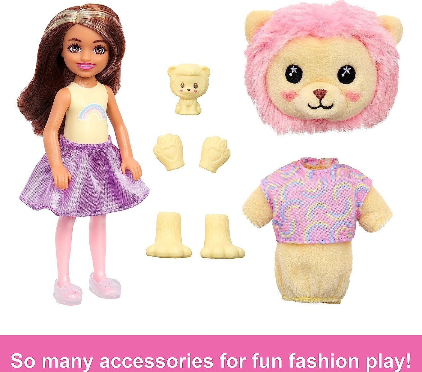 Barbie Chelsea Cutie Reveal Chelsea Cozy Cute Tees Series - Lion HKR21 - Colorland Toys
