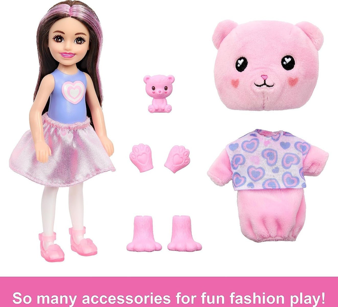 Barbie Chelsea Cutie Reveal Chelsea Cozy Cute Tees Series - Teddy HKR19 - Colorland Toys