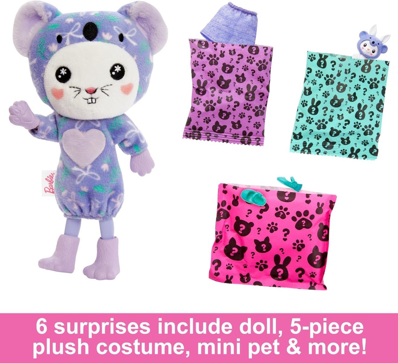 Barbie Chelsea Cutie Reveal Costume Cuties Series Bunny in Koala HRK31 - Colorland Toys