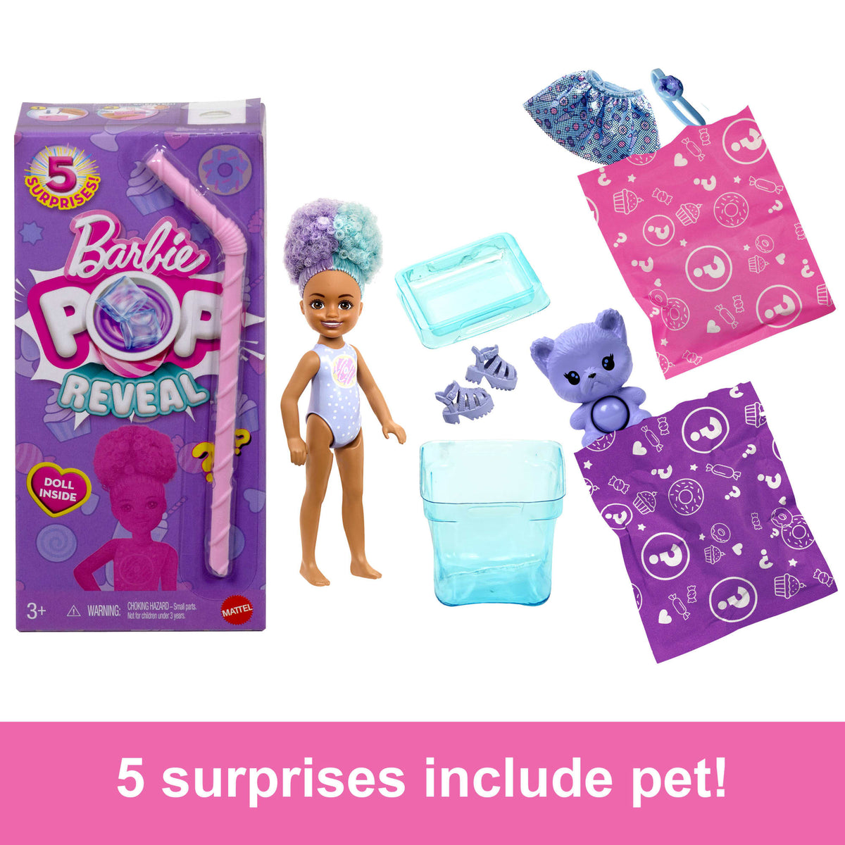 Barbie Chelsea Pop Reveal Treat Series Doll With 5 Surprises — image 4