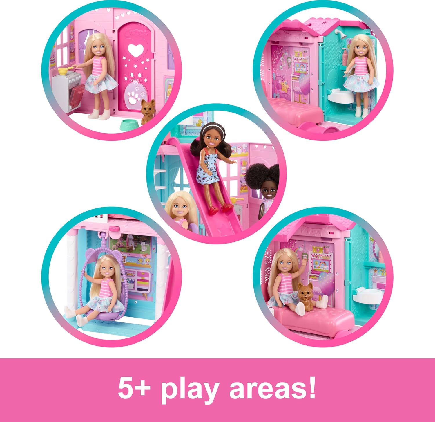 Barbie Chelsea Toy Dollhouse JFW49 - Colorland Toys