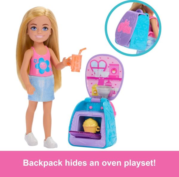 Barbie Club Chelsea Backpack Surprise Blonde doll JBF46 - Colorland Toys
