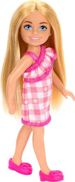 Barbie Club Chelsea Doll With Checkered Pink Dress DWJ33/HXM95