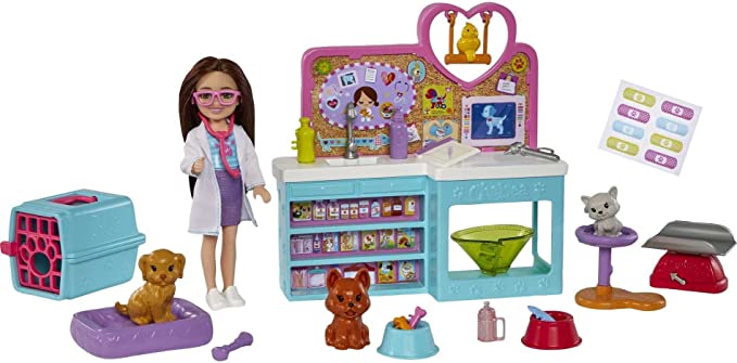 Barbie Club Chelsea Pet Vet Doll Playset HGT12 - Colorland Toys