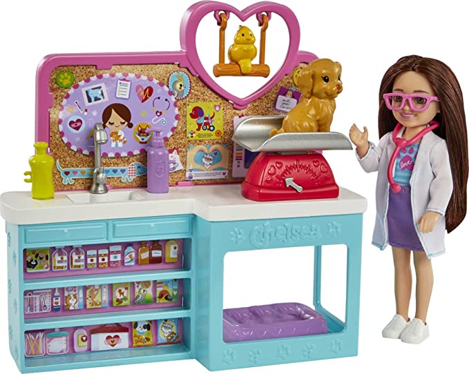 Barbie Club Chelsea Pet Vet Doll Playset HGT12 - Colorland Toys
