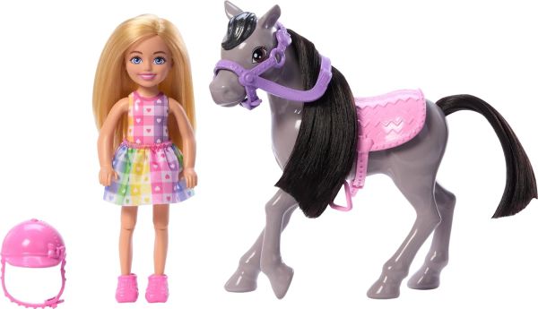 Barbie Club Chelsea & Pony - Blonde Doll HTK29 - Colorland Toys