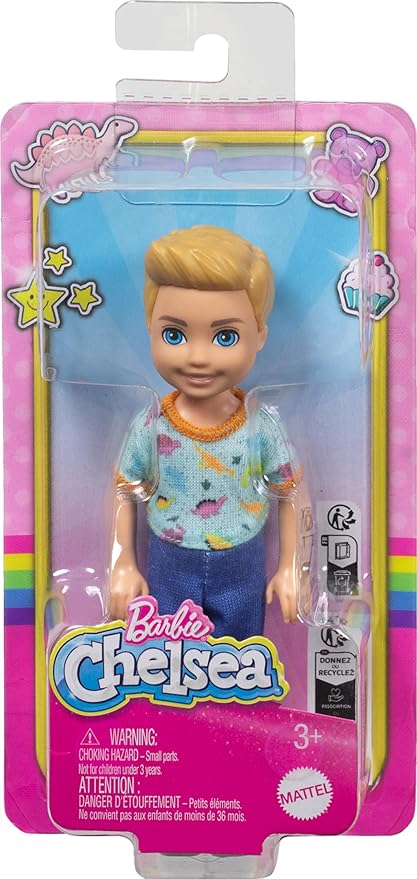 Barbie Club Chelsea Small Boy With One Piece Dino Print DWJ33/HXM98 — image 1