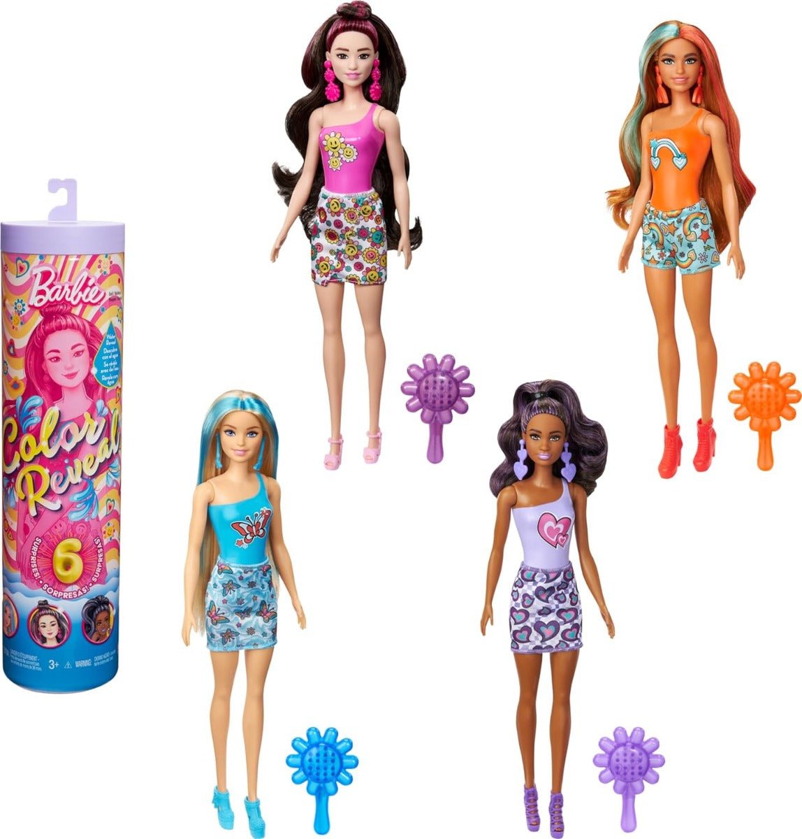 Barbie Color Reveal Doll Rainbow Groovy HRK06 - Colorland Toys