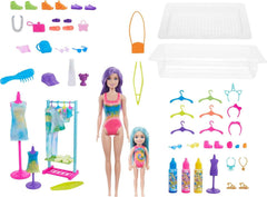 Barbie Color Reveal Tie Dye Fashion Maker Doll HCD29 - Colorland Toys