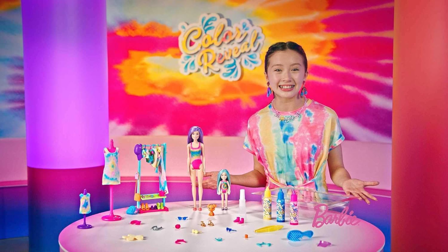 Barbie Color Reveal Tie Dye Fashion Maker Doll HCD29 - Colorland Toys
