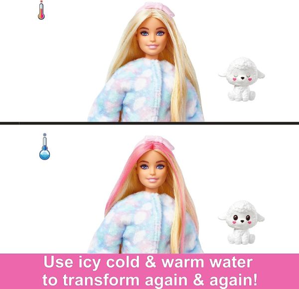 Barbie Cutie Reveal Barbie Cozy Cute Tees Series - Lamb HKR03 - Colorland Toys