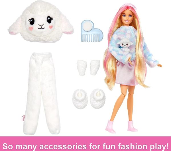 Barbie Cutie Reveal Barbie Cozy Cute Tees Series - Lamb HKR03 - Colorland Toys