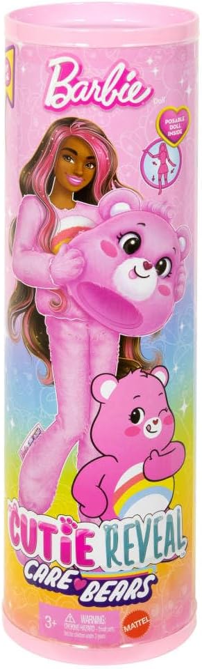 Barbie Cutie Reveal Care Bears Series - Cheer Bear Black JCN95 — image 5