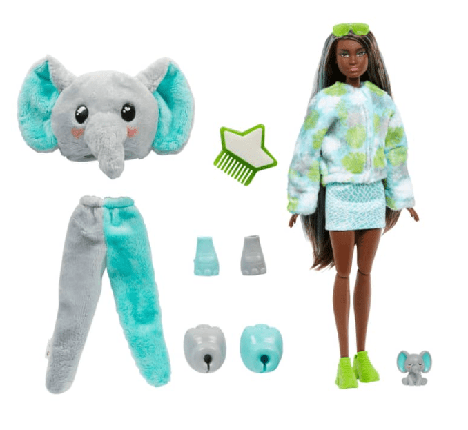 Barbie Cutie Reveal Jungle Series Elephant Doll HKP98 - Colorland Toys