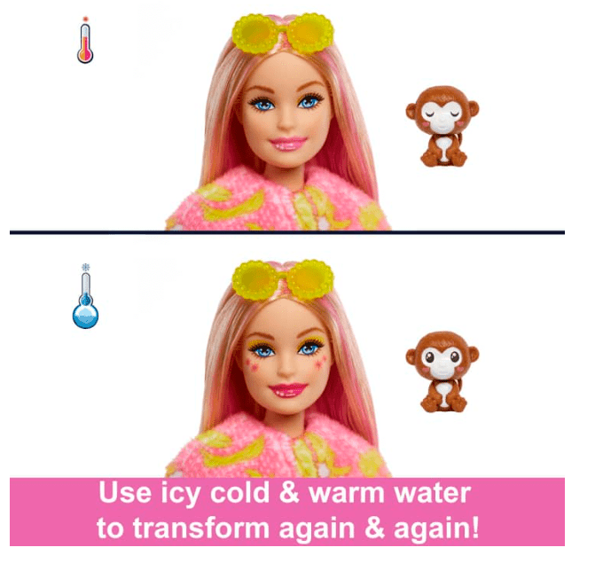 Barbie Cutie Reveal Jungle Series Monkey Doll HKR01 - Colorland Toys