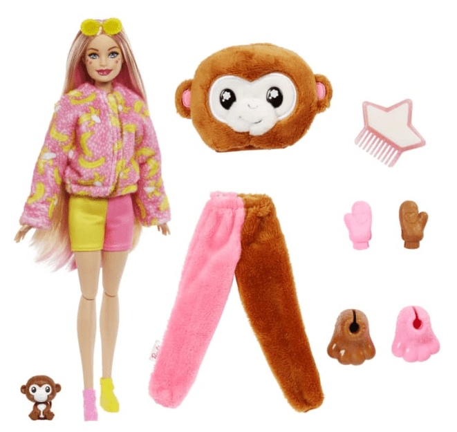 Barbie Cutie Reveal Jungle Series Monkey Doll HKR01 - Colorland Toys