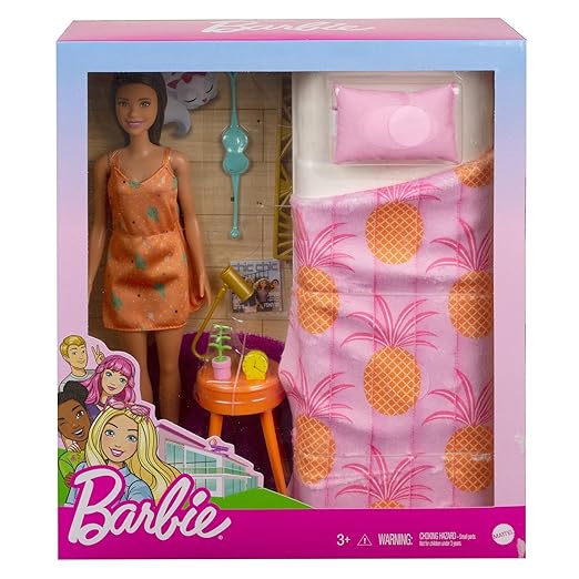 Barbie Doll and Bedroom Furniture Playset GRG86/GTD87 - Colorland Toys
