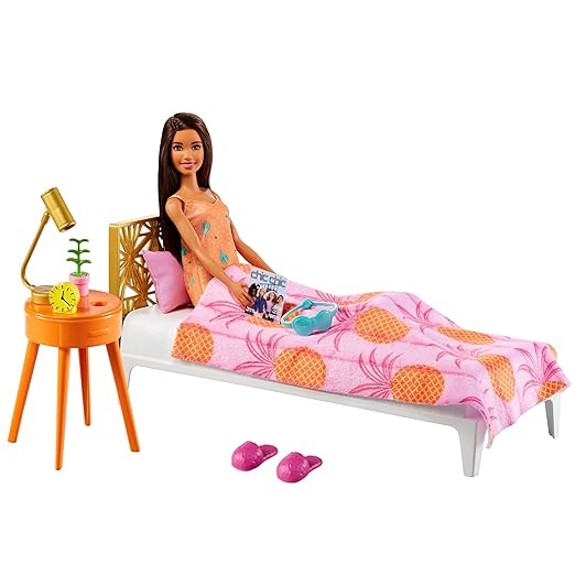 Barbie Doll and Bedroom Furniture Playset GRG86/GTD87 - Colorland Toys
